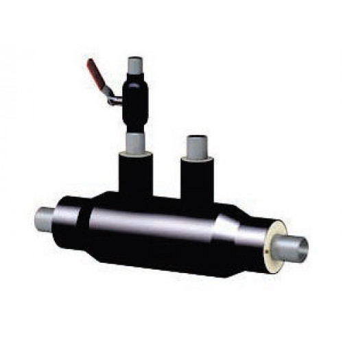 Кран шаровой с воздушником ППУ ОЦ тип 2 Ст20 LD 25х25х4х1900 мм ГОСТ 8732-78