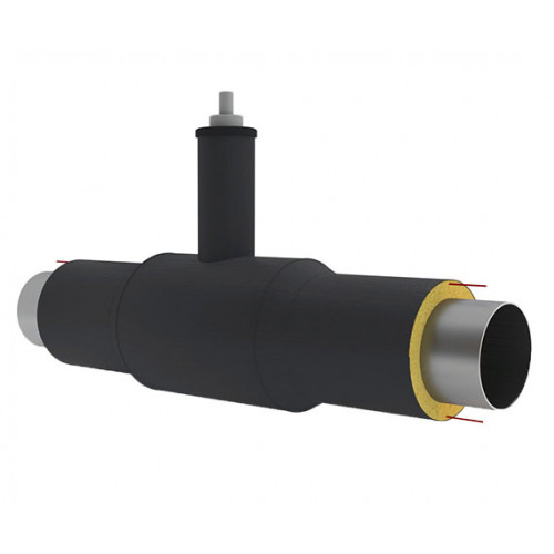 Кран шаровой ППУ ПЭ с МЗИ и выводом кабеля тип 1 Ст3сп LD 25х3,2х1900 мм ГОСТ 3262-75