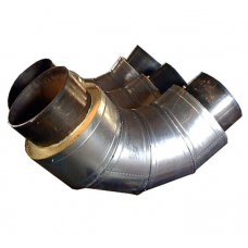 Отвод стальной ППУ ПЭ тип 2 90° Ст3сп 26,8х3,2х140х3х53,6 мм ГОСТ 3262-75