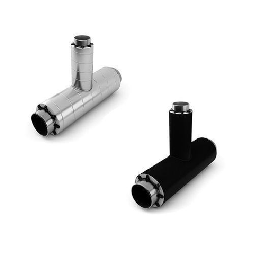 Тройник стальной с шаровым краном воздушника ППУ ОЦ тип 2 Ст20 32х3х25х25х541х1160 мм ГОСТ 8732-78